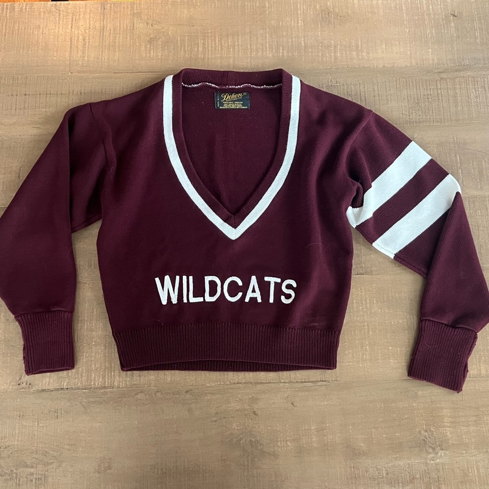 Wildcats Maroon V-Neck Sweater